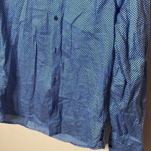 Armani Exchange Shirt Mens M Button Down Long Sleeve Regular Fit Geometric - Picture 7 of 10